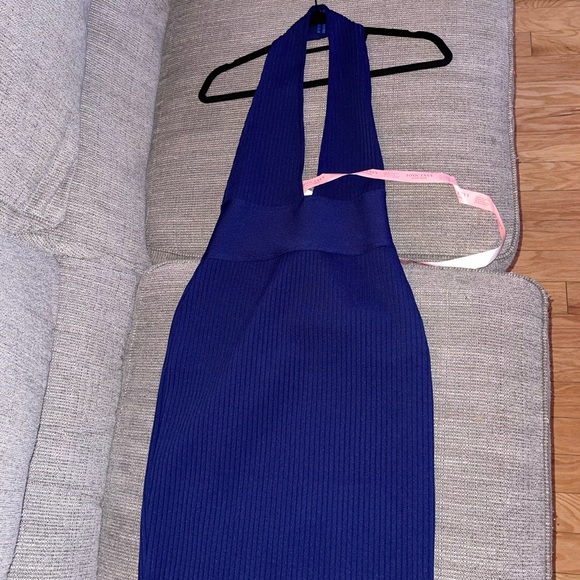 DAWN HALTER MIDI BANDAGE DRESS - Picture 1 of 5